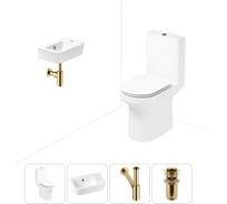 Безободковый напольный унитаз Lavinia Boho Grance Hill Rimless в комплекте 4 в 1 202008417