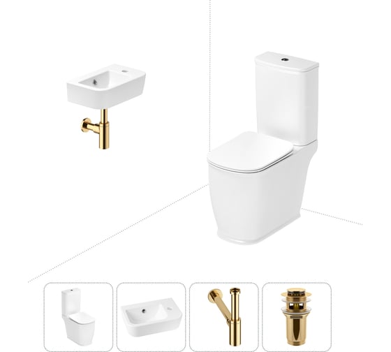 Унитаз-компакт Lavinia Boho Bell Pro в комплекте 4 в 1 для туалета 202008412 1