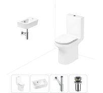 Безободковый напольный унитаз Lavinia Boho Grance Hill Rimless в комплекте 4 в 1 202008415