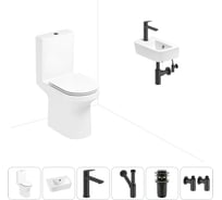 Безободковый напольный унитаз Lavinia Boho Grance Hill Rimless в комплекте 6 в 1 202008641