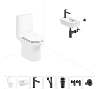 Безободковый напольный унитаз Lavinia Boho Grance Hill Rimless в комплекте 7 в 1 202008821