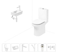 Безободковый напольный унитаз Lavinia Boho Grance Hill Rimless в комплекте 6 в 1 202008599