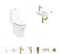 Безободковый напольный унитаз Lavinia Boho Grance Hill Rimless в комплекте 7 в 1 202008822