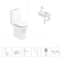 Безободковый напольный унитаз Lavinia Boho Grance Hill Rimless в комплекте 6 в 1 202008644