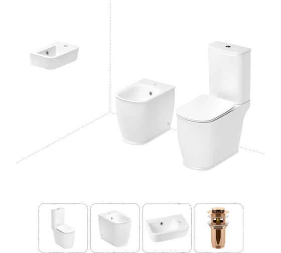 Унитаз-компакт Lavinia Boho Bell Pro в комплекте 4 в 1 для туалета 202008869 1