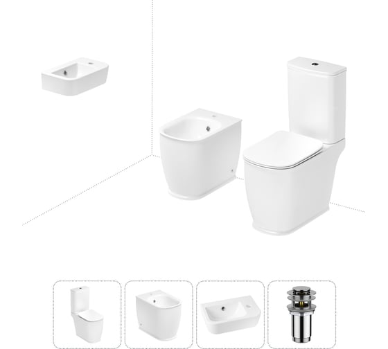 Унитаз-компакт Lavinia Boho Bell Pro в комплекте 4 в 1 для туалета 202008866 1