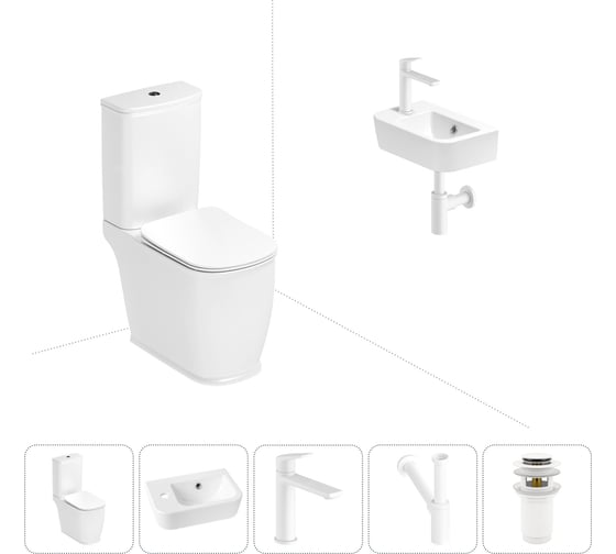 Унитаз-компакт Lavinia Boho Bell Pro в комплекте 5 в 1 для туалета 202008549 1