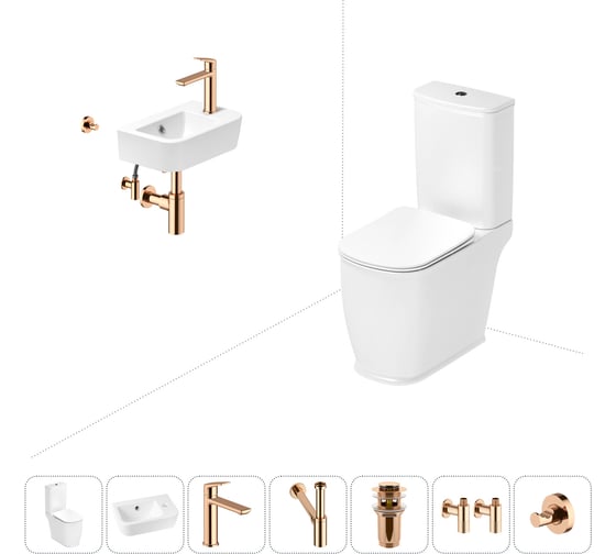 Унитаз-компакт Lavinia Boho Bell Pro в комплекте 7 в 1 для туалета 202008773