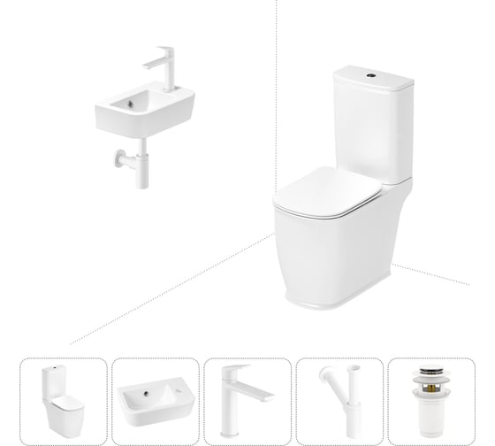 Унитаз-компакт Lavinia Boho Bell Pro в комплекте 5 в 1 для туалета 202008504