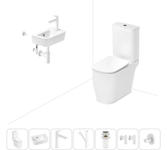 Унитаз-компакт Lavinia Boho Bell Pro в комплекте 7 в 1 для туалета 202008774 1