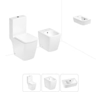 Безободковый напольный унитаз Lavinia Boho Aveo Compacto Rimless в комплекте 3 в 1 202008859