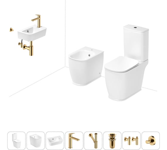 Унитаз-компакт Lavinia Boho Bell Pro в комплекте 8 в 1 для туалета 202009068 1