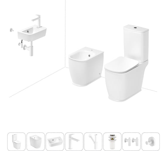 Унитаз-компакт Lavinia Boho Bell Pro в комплекте 8 в 1 для туалета 202009070 1