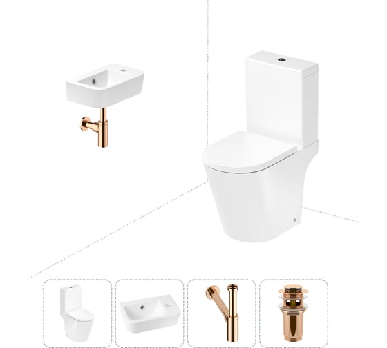 Унитаз-компакт Lavinia Boho Biore в комплекте 4 в 1 для туалета 202008398 1