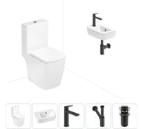 Безободковый напольный унитаз Lavinia Boho Aveo Compacto Rimless в комплекте 5 в 1 202008556