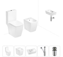 Безободковый напольный унитаз Lavinia Boho Aveo Compacto Rimless в комплекте 5 в 1 202008931