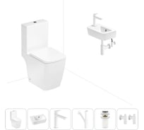 Безободковый напольный унитаз Lavinia Boho Aveo Compacto Rimless в комплекте 6 в 1 202008649