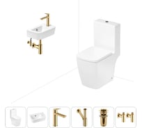 Безободковый напольный унитаз Lavinia Boho Aveo Compacto Rimless в комплекте 6 в 1 202008602