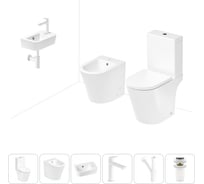 Унитаз-компакт Lavinia Boho Biore в комплекте 6 в 1 для туалета 202008945