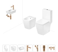 Безободковый напольный унитаз Lavinia Boho Aveo Compacto Rimless в комплекте 7 в 1 202008994