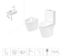 Унитаз-компакт Lavinia Boho Biore в комплекте 7 в 1 для туалета 202008985