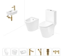 Унитаз-компакт Lavinia Boho Biore в комплекте 7 в 1 для туалета 202008983