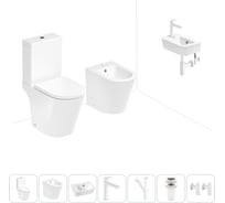 Унитаз-компакт Lavinia Boho Biore в комплекте 7 в 1 для туалета 202009005