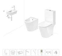 Унитаз-компакт Lavinia Boho Biore в комплекте 8 в 1 для туалета 202009065