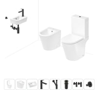 Унитаз-компакт Lavinia Boho Biore в комплекте 8 в 1 для туалета 202009062