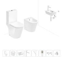 Унитаз-компакт Lavinia Boho Biore в комплекте 8 в 1 для туалета 202009085