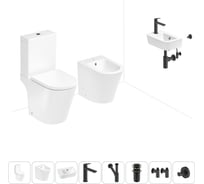 Унитаз-компакт Lavinia Boho Biore в комплекте 8 в 1 для туалета 202009082