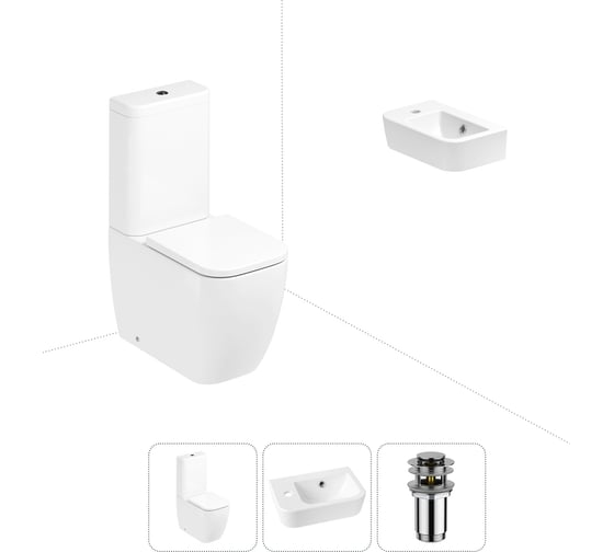 Унитаз-компакт Lavinia Boho One в комплекте 3 в 1 для туалета 202008390 1