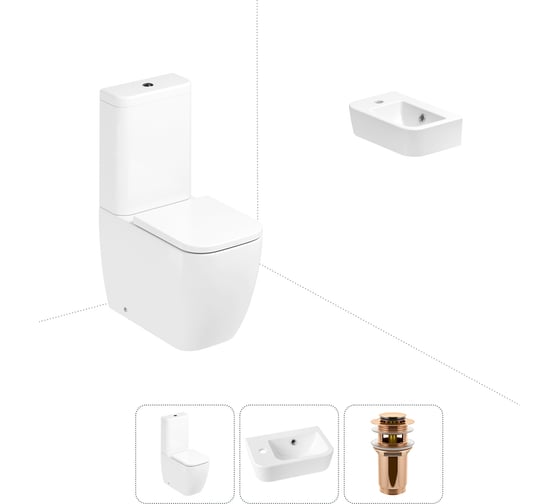 Унитаз-компакт Lavinia Boho One в комплекте 3 в 1 для туалета 202008393 1