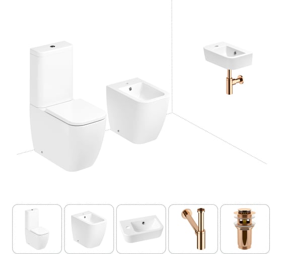 Унитаз-компакт Lavinia Boho One в комплекте 5 в 1 для туалета 202008939 1