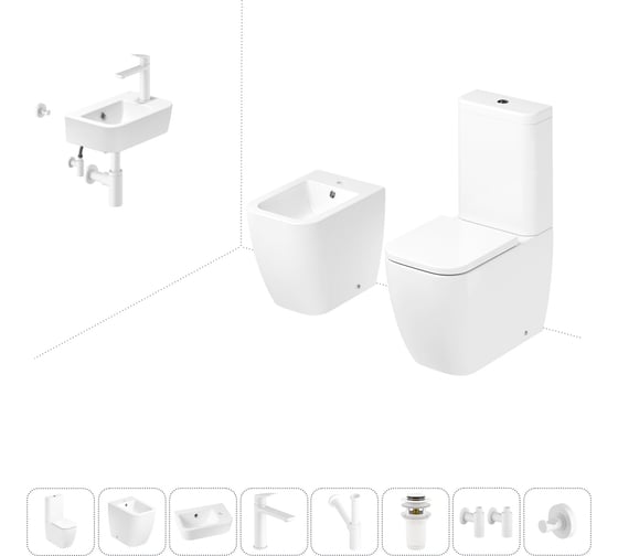 Унитаз-компакт Lavinia Boho One в комплекте 8 в 1 для туалета 202009080 1