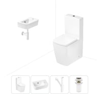 Безободковый напольный унитаз Lavinia Boho Aveo Rimless в комплекте 4 в 1 202008429