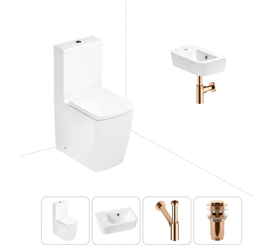 Безободковый напольный унитаз Lavinia Boho Aveo Rimless в комплекте 4 в 1 202008473 1