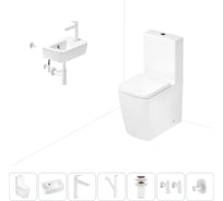 Безободковый напольный унитаз Lavinia Boho Aveo Rimless в комплекте 7 в 1 202008789