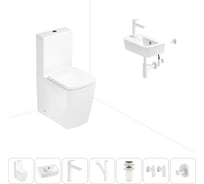 Безободковый напольный унитаз Lavinia Boho Aveo Rimless в комплекте 7 в 1 202008834