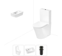 Безободковый напольный унитаз Lavinia Boho Biore Rimless в комплекте 3 в 1 202008311