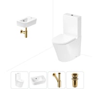 Безободковый напольный унитаз Lavinia Boho Biore Rimless в комплекте 4 в 1 202008402