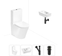 Безободковый напольный унитаз Lavinia Boho Biore Rimless в комплекте 4 в 1 202008446