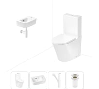 Безободковый напольный унитаз Lavinia Boho Biore Rimless в комплекте 4 в 1 202008404