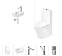 Безободковый напольный унитаз Lavinia Boho Biore Rimless в комплекте 5 в 1 202008490