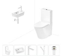 Безободковый напольный унитаз Lavinia Boho Biore Rimless в комплекте 5 в 1 202008494