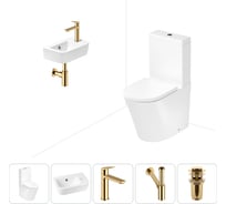 Безободковый напольный унитаз Lavinia Boho Biore Rimless в комплекте 5 в 1 202008492