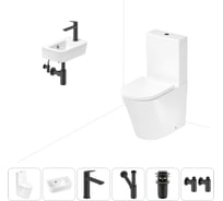 Безободковый напольный унитаз Lavinia Boho Biore Rimless в комплекте 6 в 1 202008581