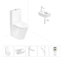 Безободковый напольный унитаз Lavinia Boho Biore Rimless в комплекте 5 в 1 202008539