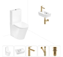 Безободковый напольный унитаз Lavinia Boho Biore Rimless в комплекте 5 в 1 202008537