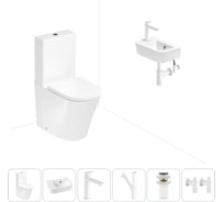 Безободковый напольный унитаз Lavinia Boho Biore Rimless в комплекте 6 в 1 202008629